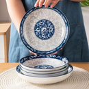 [Llevá 5 Pagá 3] Platos de Cerámica Resistente con Estampa Retro + REGALO: 5 Vasos de Vidrio